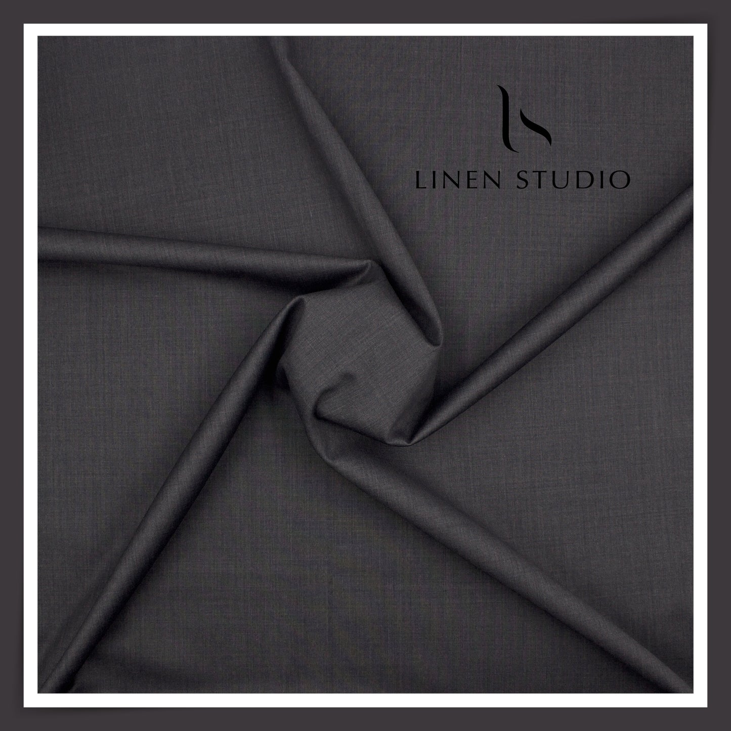 120's Australian Merino Wool STRETCH Suiting by D&J - Dark Bluish Grey (NEW) (Italian Designer Collection)