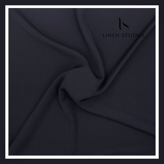 Wrinkle Free Lightweight Lachka Shirting by Don & Julio - Darkest Blue (NEW)