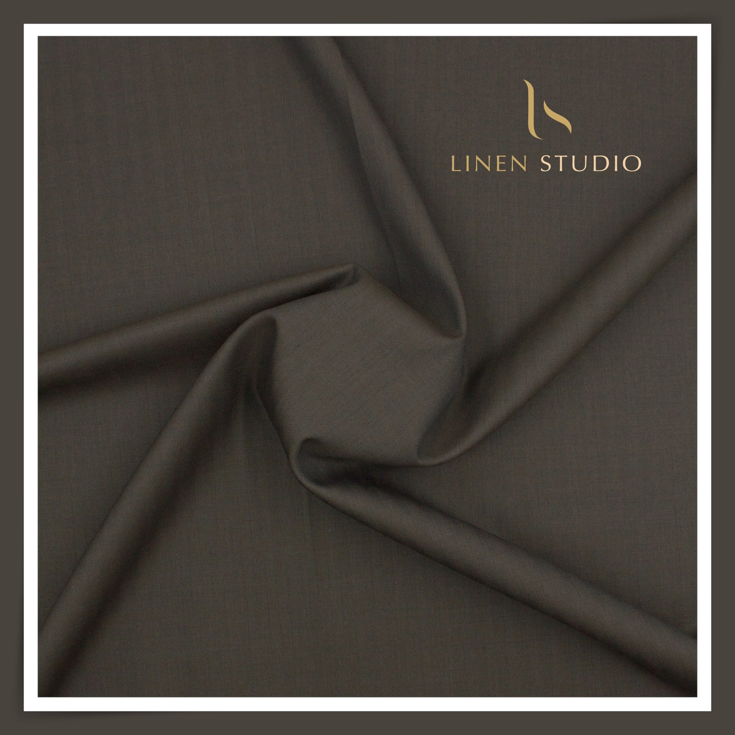 100's Australian Merino Wool Suiting by D&J - Brownish Grey Stripes (NEW) (Italian Designer Collection)