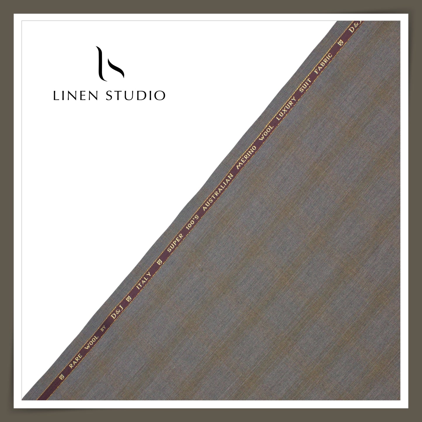 100's Australian Merino Wool Suiting by D&J - Natural Grey Checks (NEW) (Italian Designer Collection)
