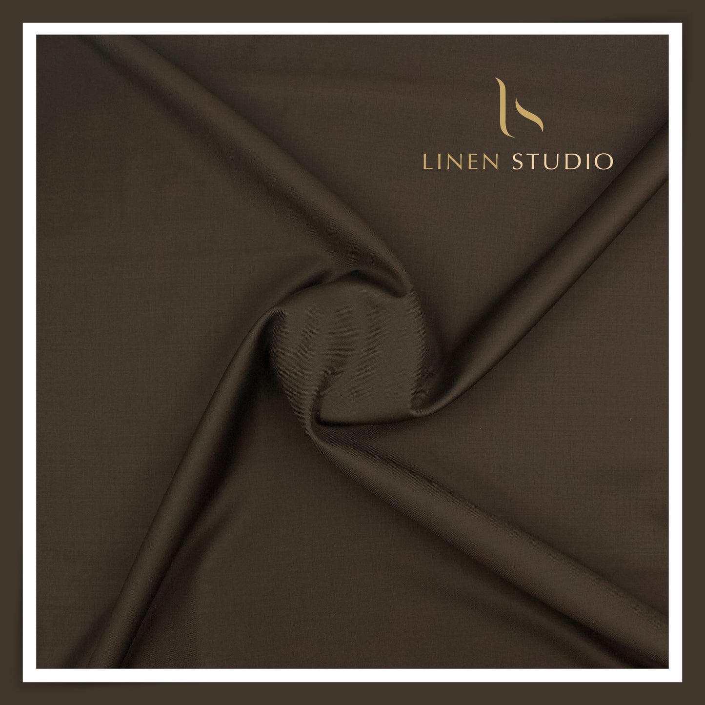 100's Australian Merino Wool Suiting by D&J - Darkest Brown (NEW) (Italian Designer Collection)