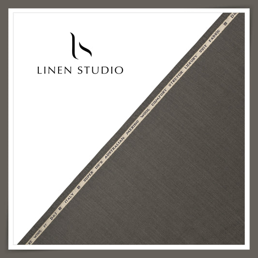 110's Australian Merino Wool STRETCH Suiting by D&J - Darkest Grey Stripes (NEW) (Italian Designer Collection)