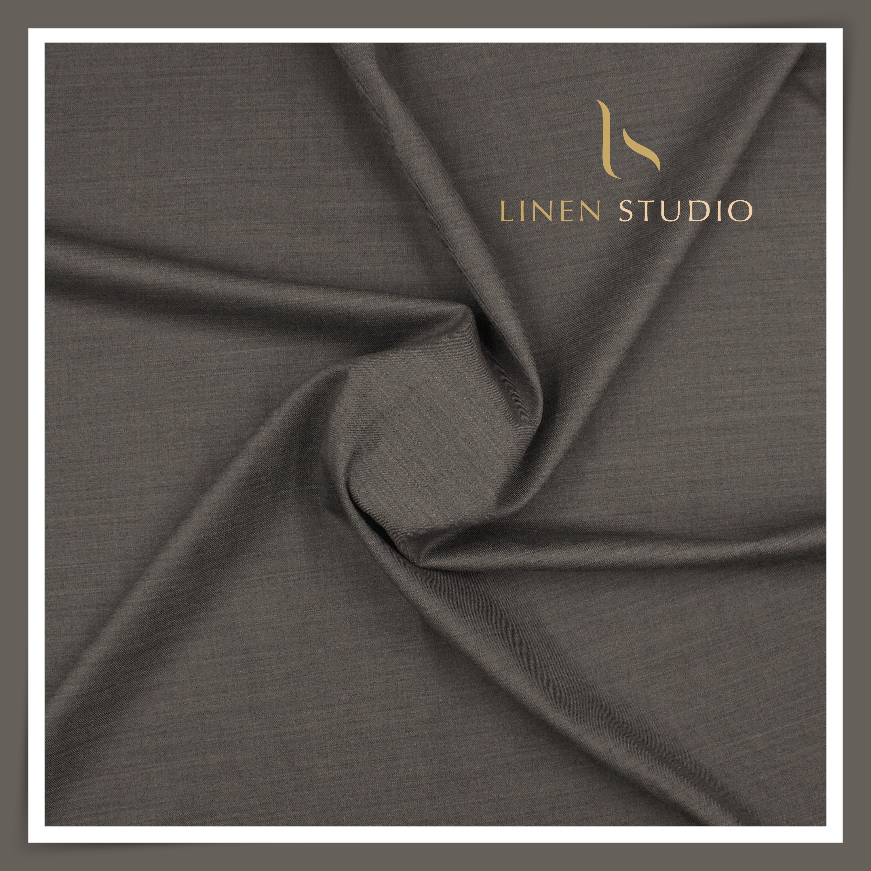 110's Australian Merino Wool STRETCH Suiting by D&J - Darkest Grey