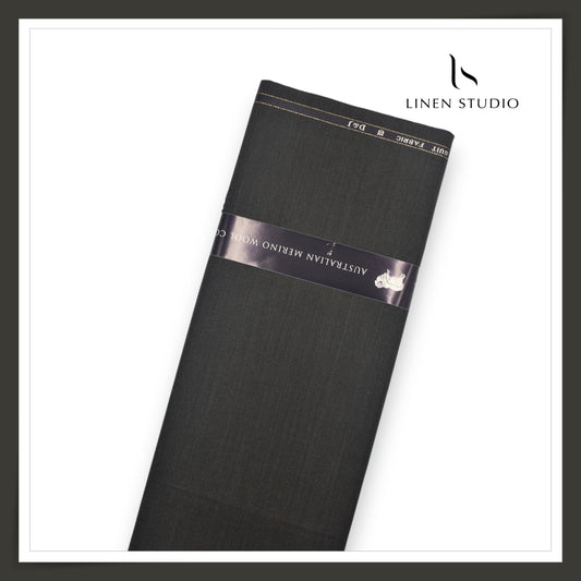 110's Australian Merino Wool STRETCH Suiting by D&J - Elephant Grey (NEW) (Italian Designer Collection)