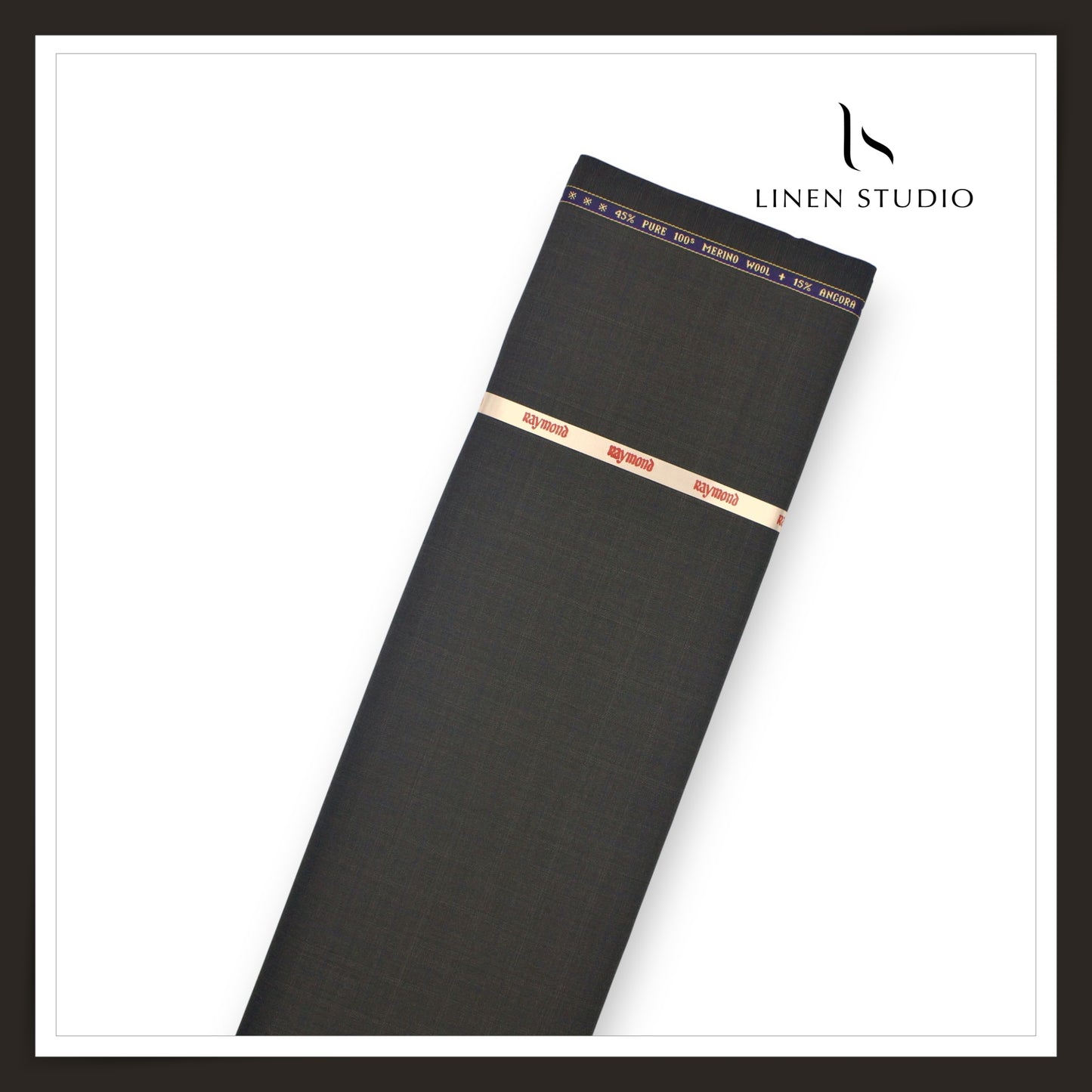 Raymond Expressions 100's Merino Wool Suiting - Pebble Grey Classic Self Checks (NEW) (Last Few Mtrs)