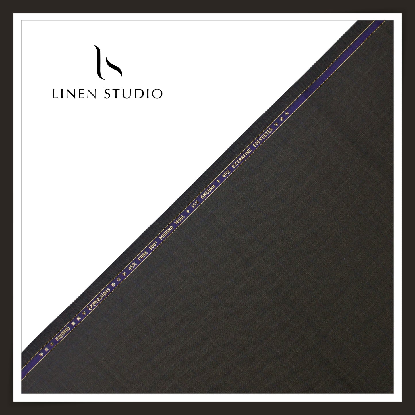 Raymond Expressions 100's Merino Wool Suiting - Pebble Grey Classic Self Checks (NEW) (Last Few Mtrs)