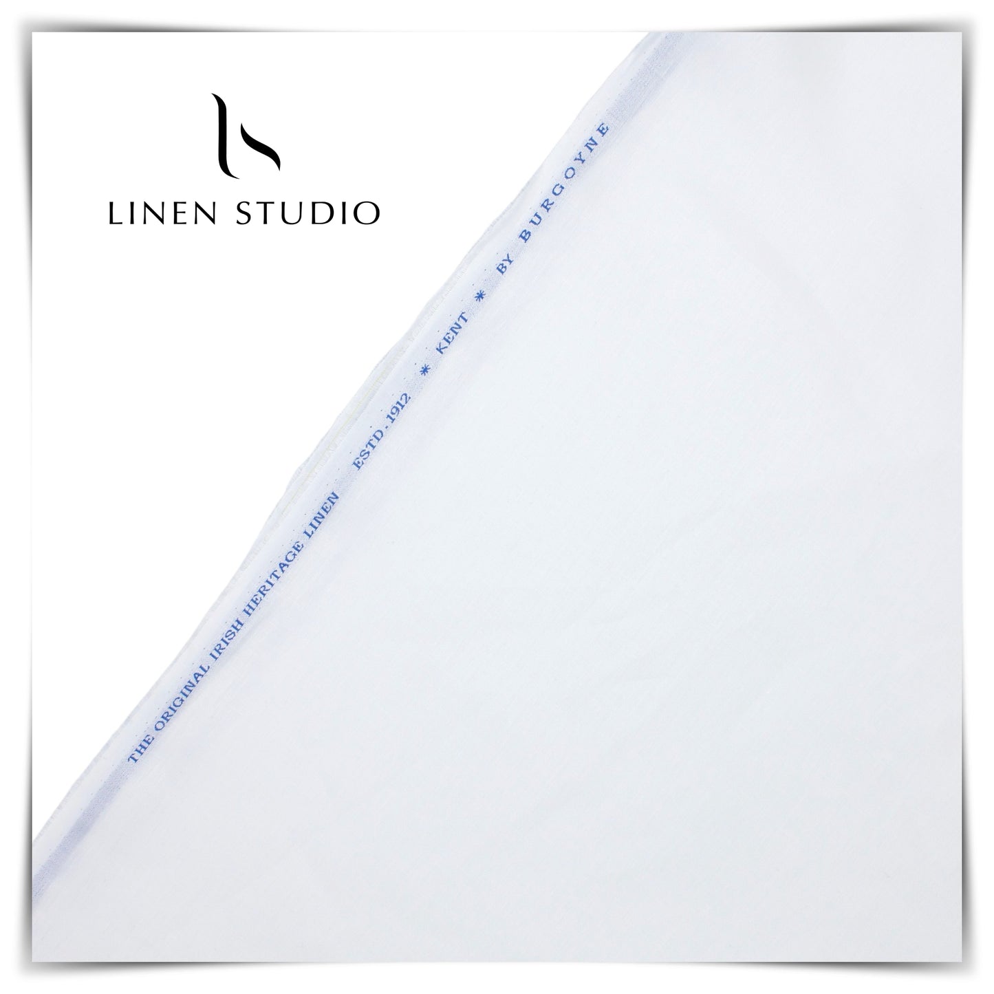70 Lea Twill Pure White Suiting by Burgoyne (Highest Quality) - Linen Studio