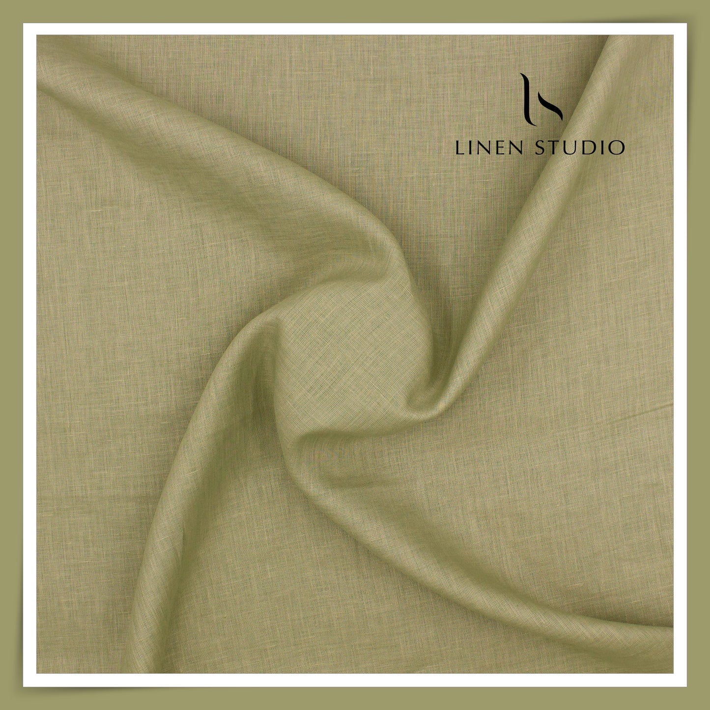 Linen Studio 60 Lea Pure Linen Shirting - Greenish Yellow (50% SALE) (NEW)