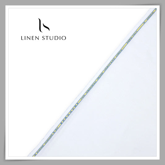 Burgoyne Pure Linen 44 Lea Twill Suiting - Super White (NEW)