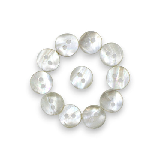 Round Rimless 2 Hole Mother Of Pearl Fancy Shirt Buttons in Big Size 15MM