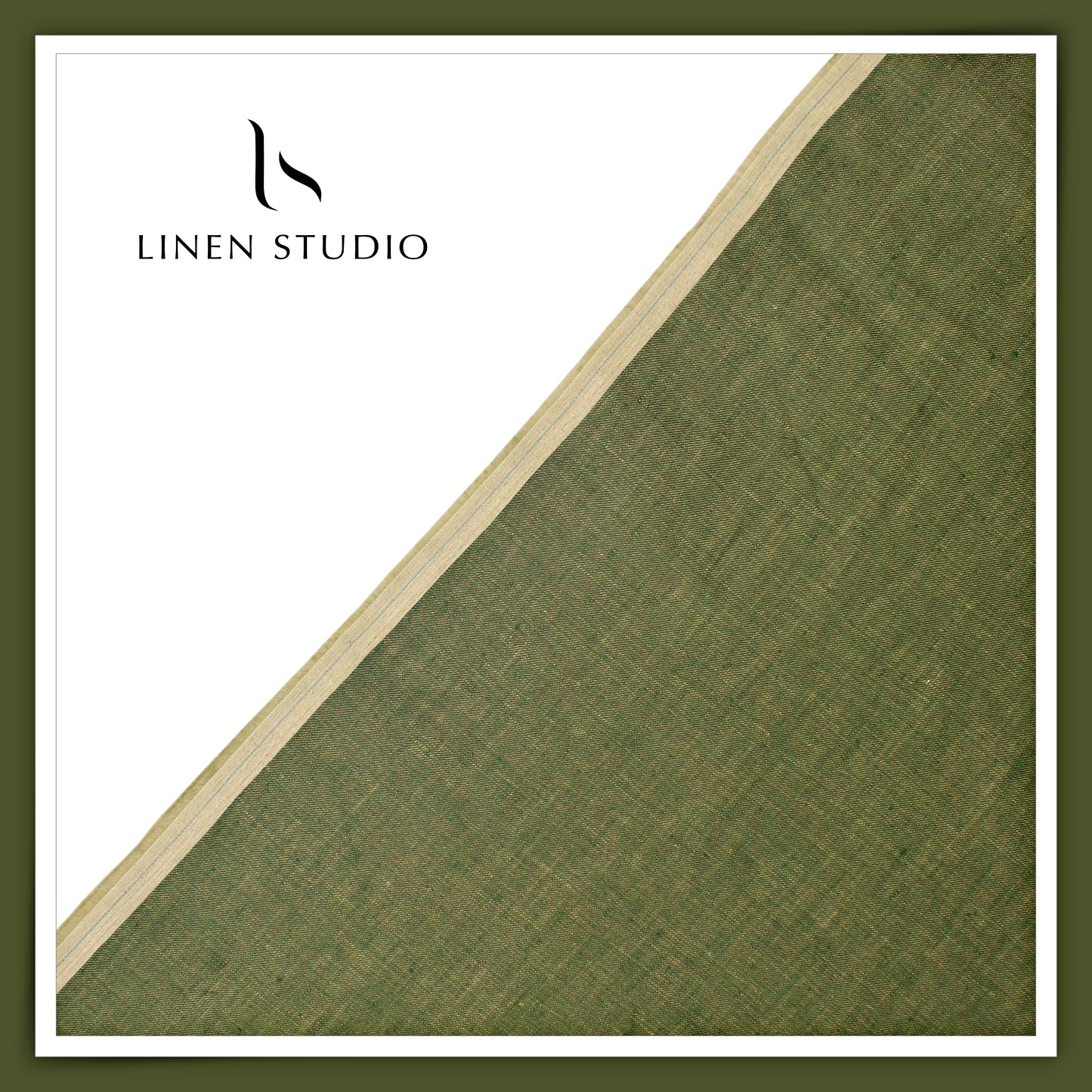 Linen Club Pure Linen Dual Fabric W/O SEL -  Matcha Green (30% SALE) (NEW) (Perfect for Cord Sets)