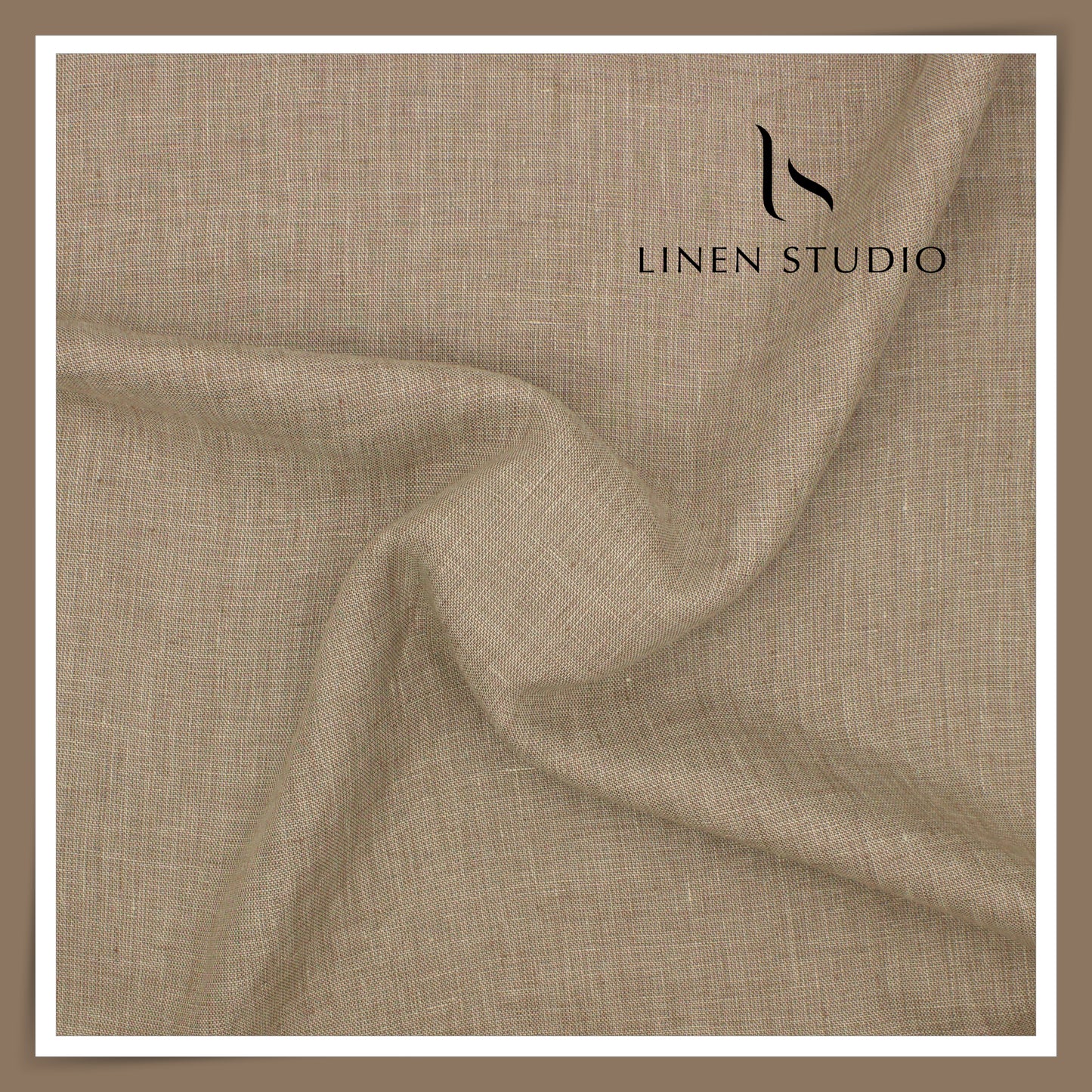 Linen Club 40 Lea Pure Linen Pick N Pick Suiting - Sand Brown (45% SALE) (NEW)
