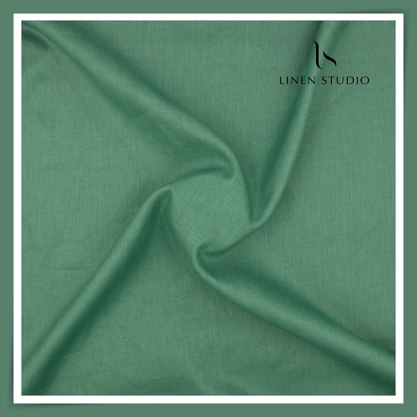 Linen Studio 60 Lea Pure Linen Shirting - Teal Green (50% SALE) (NEW)