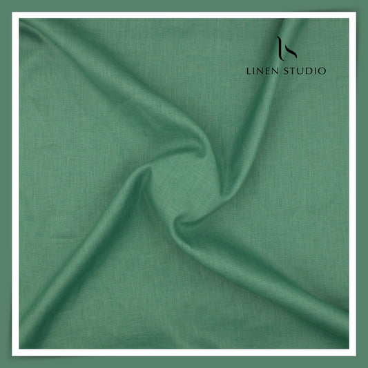 Linen Studio 60 Lea Pure Linen Shirting - Teal Green (50% SALE) (NEW)