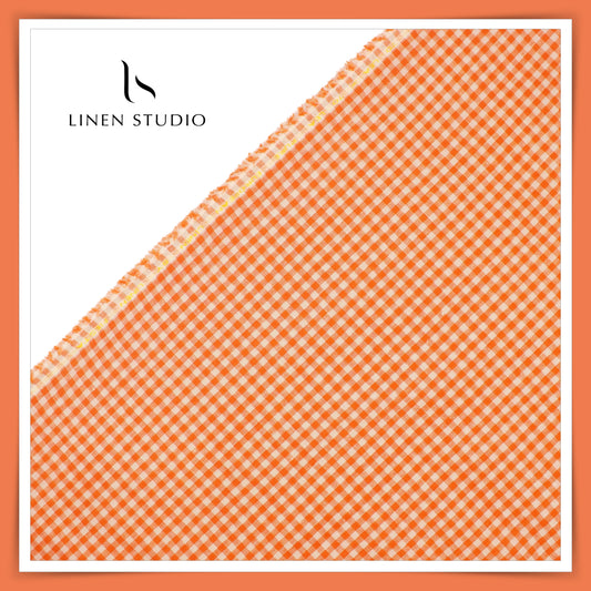 Fuji 1677/102 - 70 Lea Pure Linen Checks - Linen Studio