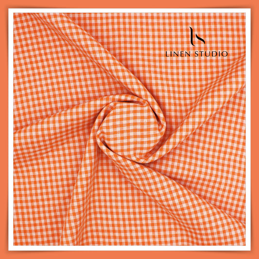 Fuji 1677/102 - 70 Lea Pure Linen Checks - Linen Studio