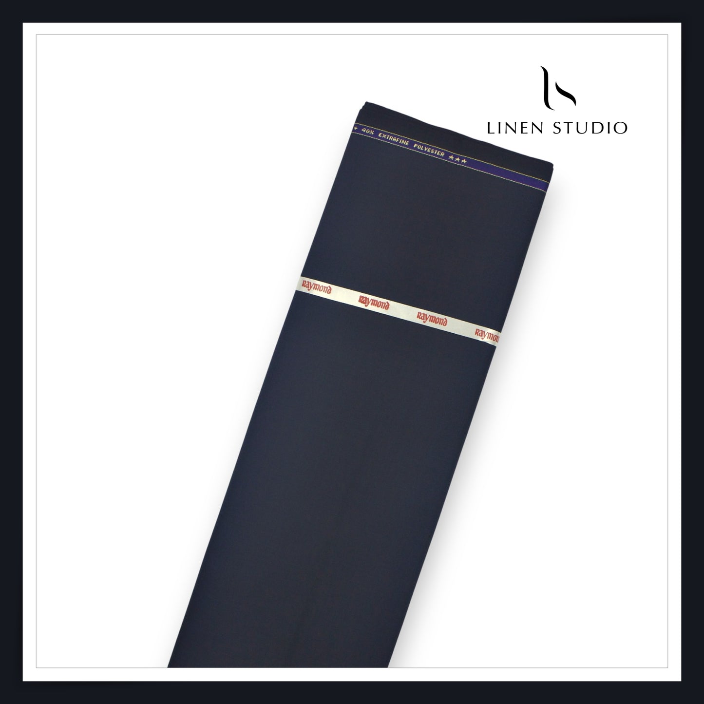 Raymond 120's Merino Wool + Cashmere Wool Luxury Suiting - Oxford Blue (NEW)