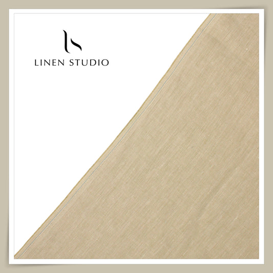 Linen Club 40 Lea Pure Linen Suiting W/O SEL - Coral Reef Herringbone (30% SALE) (NEW) (Zoom In)