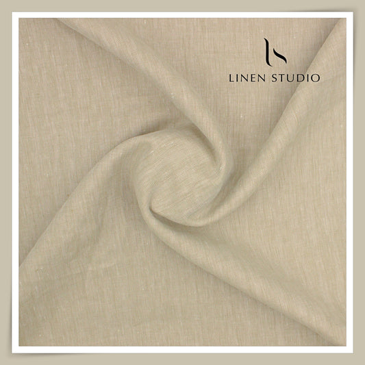 Linen Club 40 Lea Pure Linen Suiting W/O SEL - Coral Reef Herringbone (30% SALE) (NEW) (Zoom In)