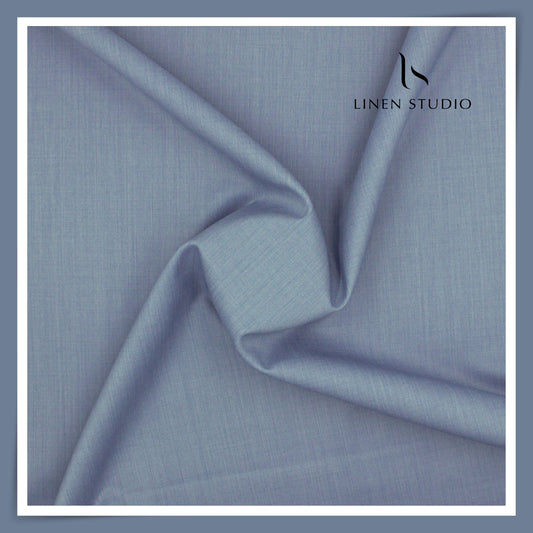 110's Super Fine Poly Wool Suiting by Georgia Gullini Italy - Mountain Blue (Last few mtrs) (NEW)