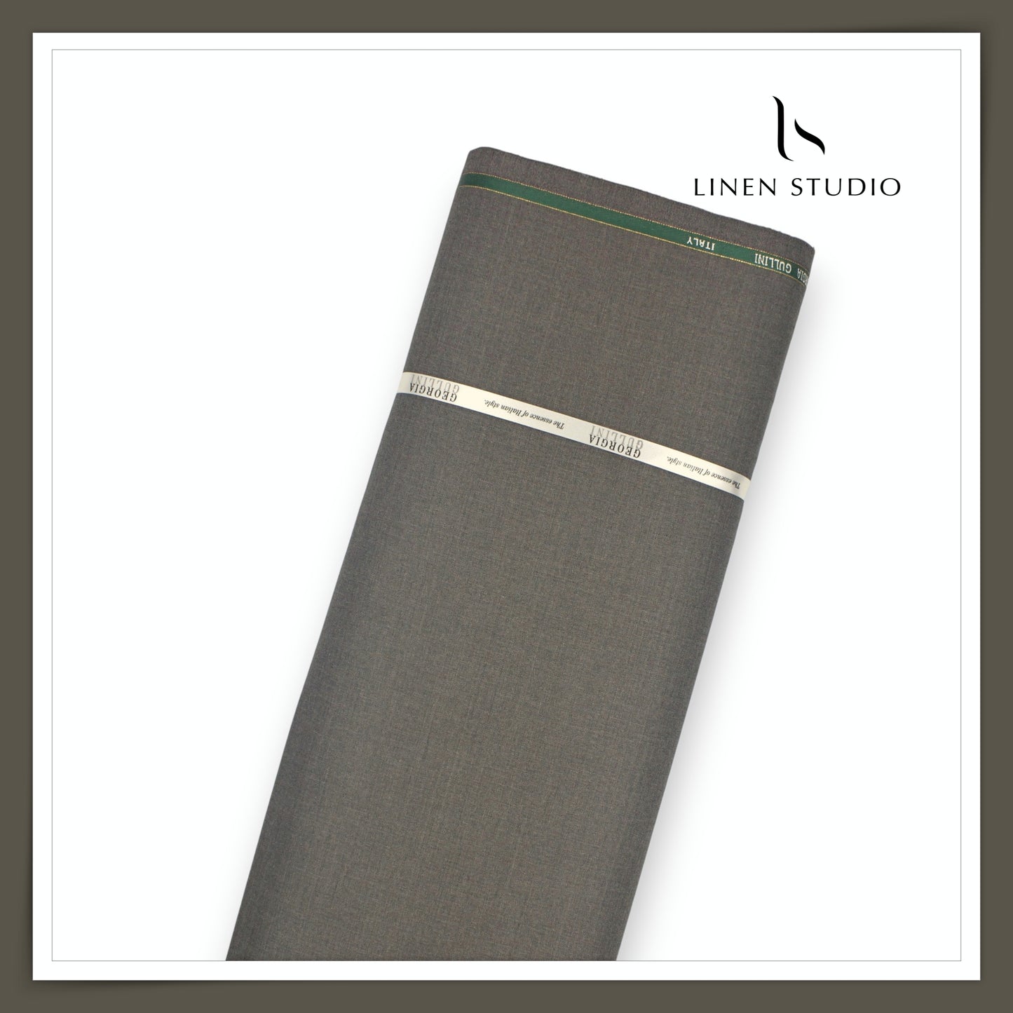 Super 120's Blended Merino Wool Suiting by Georgia Gullini Italy - Iron Grey (NEW)