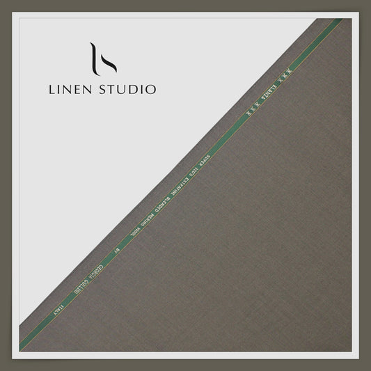 Super 120's Blended Merino Wool Suiting by Georgia Gullini Italy - Iron Grey (NEW)