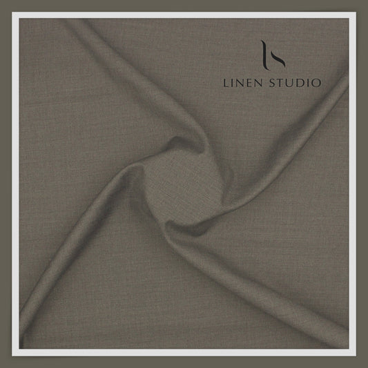 Super 120's Blended Merino Wool Suiting by Georgia Gullini Italy - Iron Grey (NEW)