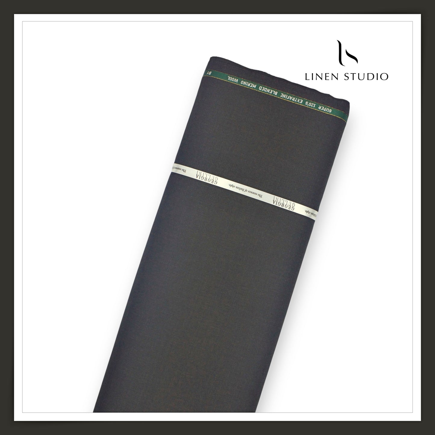 Super 120's Blended Merino Wool Suiting by Georgia Gullini Italy - Dune Grey (NEW)