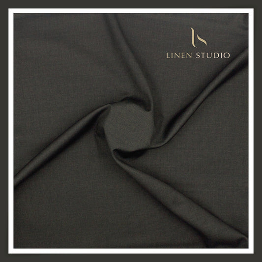 Super 120's Blended Merino Wool Suiting by Georgia Gullini Italy - Dune Grey (NEW)