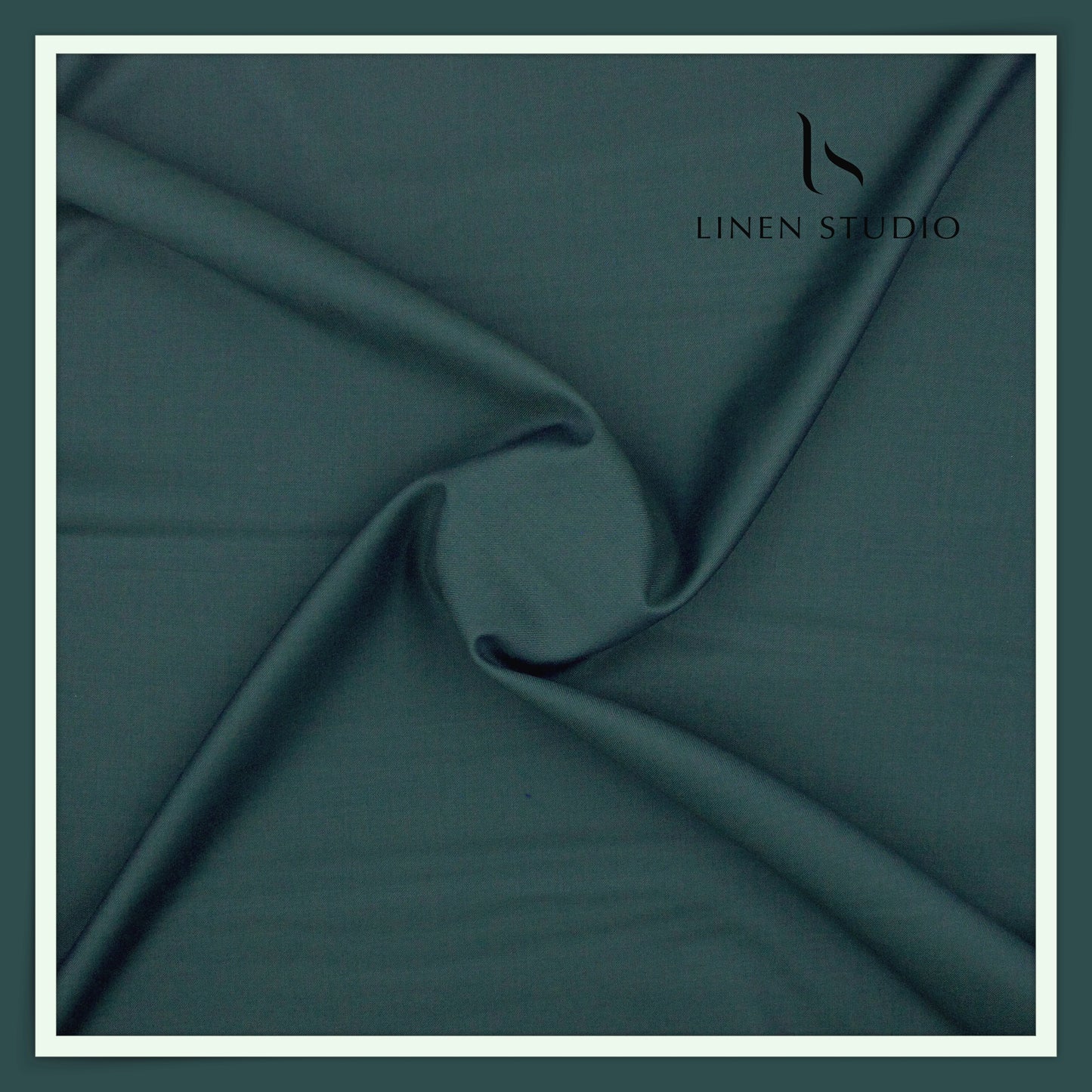 Super 120's Blended Merino Wool Suiting by Georgia Gullini Italy - Spruce Green (NEW)