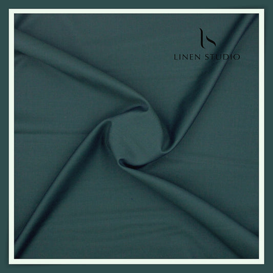 Super 120's Blended Merino Wool Suiting by Georgia Gullini Italy - Spruce Green (NEW)