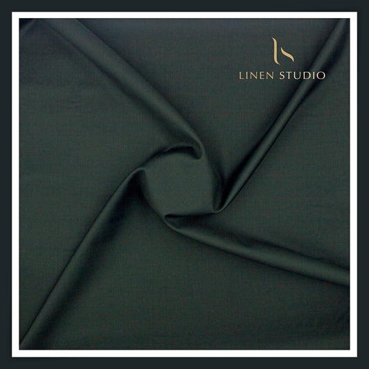 Super 120's Blended Merino Wool Suiting by Georgia Gullini Italy - Outer Space Green (NEW)