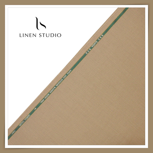 Super 120's Blended Merino Wool Suiting by Georgia Gullini Italy - Dusty Taupe (NEW)