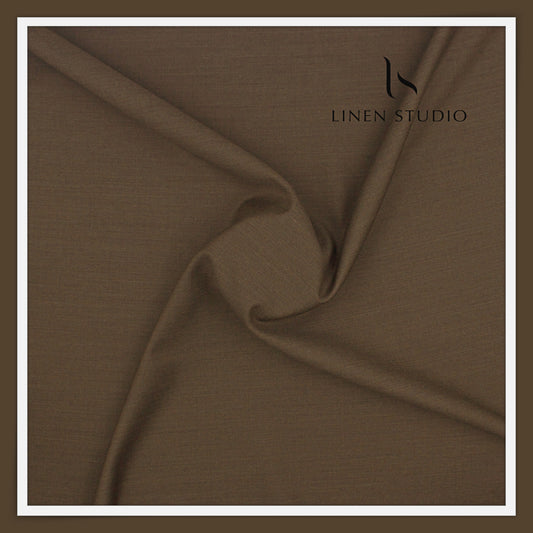 Super 120's Blended Merino Wool Suiting by Georgia Gullini Italy - Irish Brown (NEW)