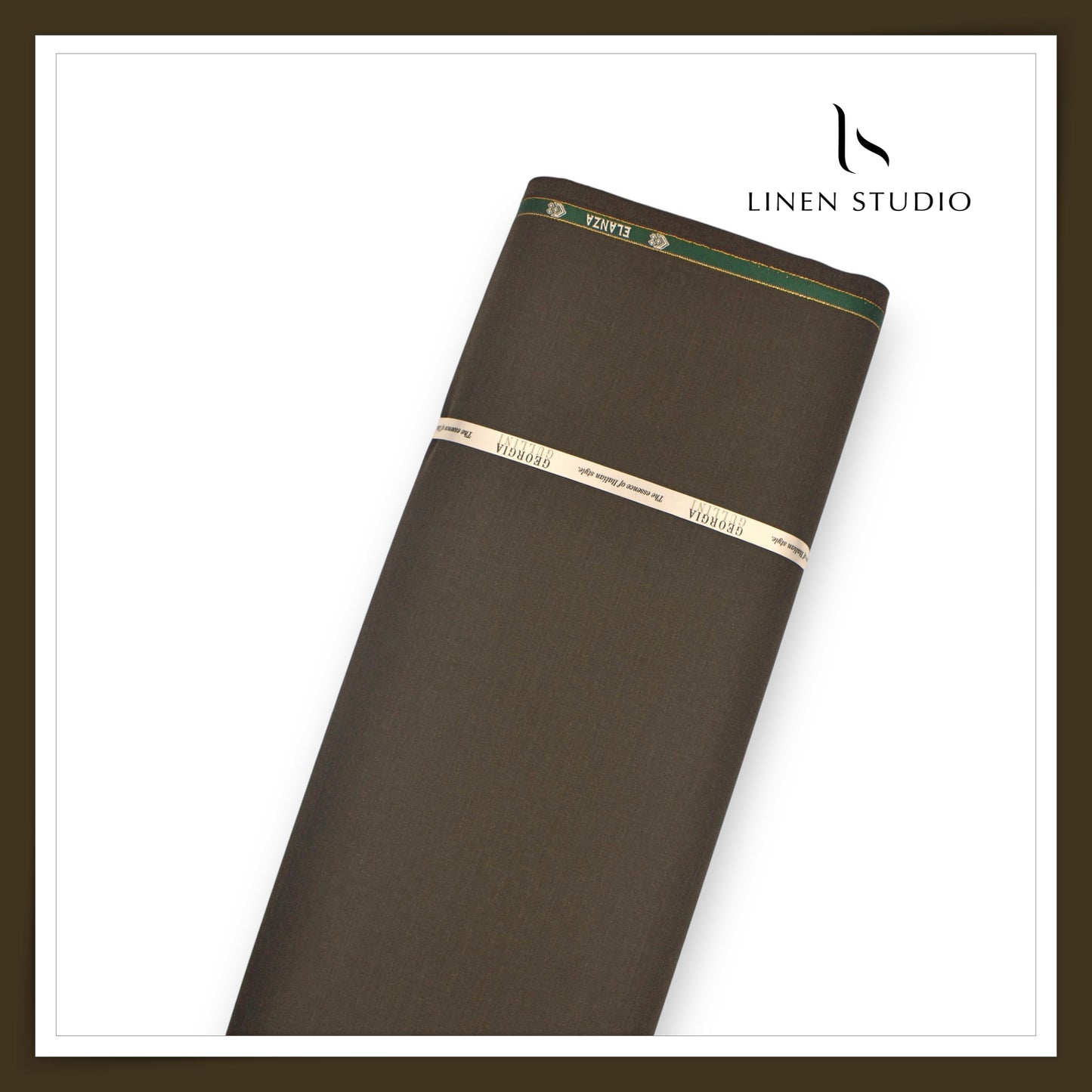 Super 120's Blended Merino Wool Suiting by Georgia Gullini Italy - Congo Brown (NEW)