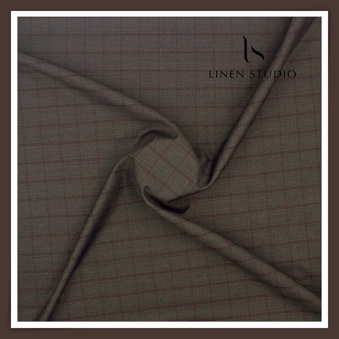 Super 120's Blended Merino Wool Suiting by Georgia Gullini Italy - Grey Checks (NEW)