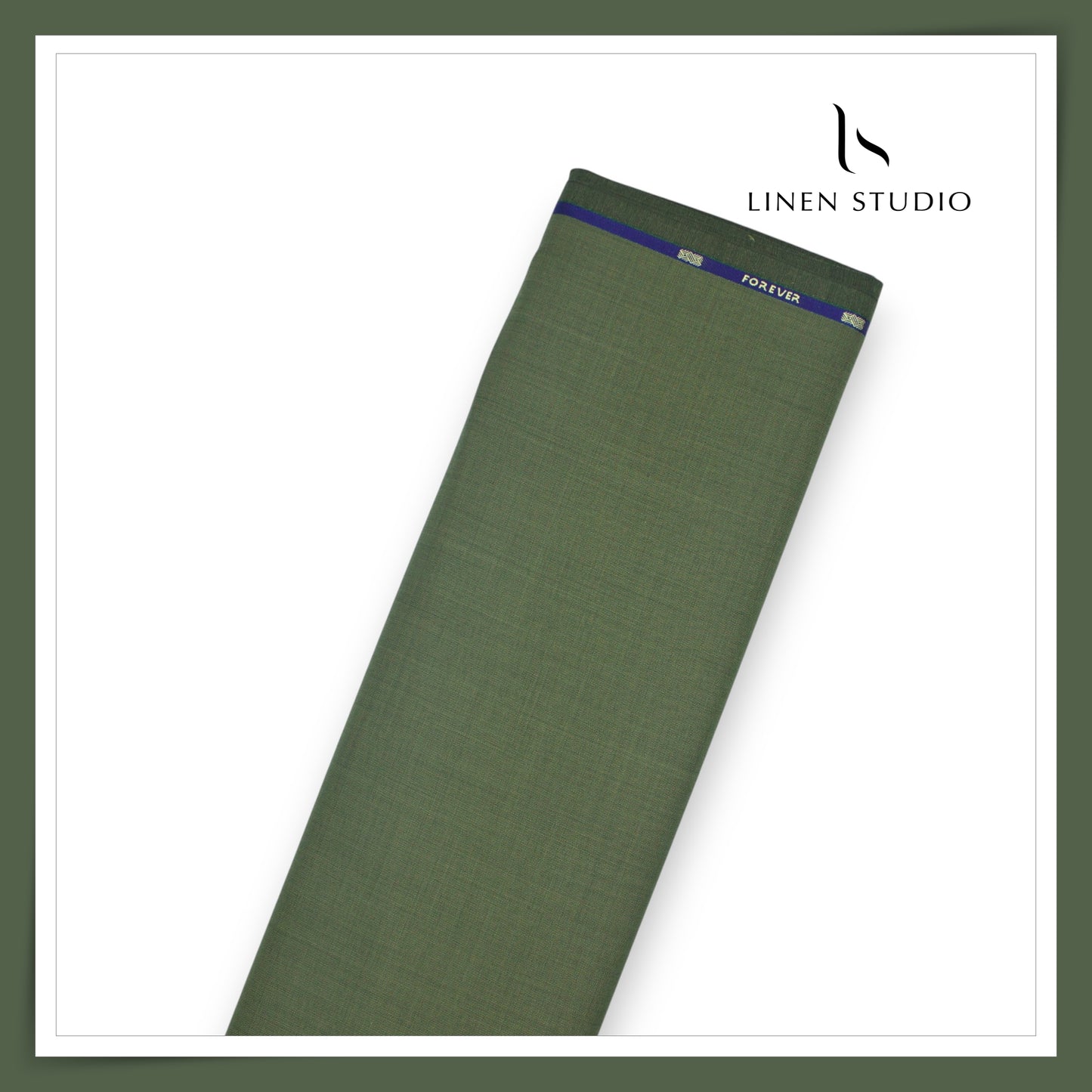 100's Poly Wool Suiting by Georgia Gullini Italy - Cactus Green (Last few mtrs) (NEW)