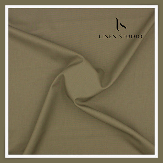 100% Wrinkle Free PW Suiting by Georgia Gullini Italy - Dull Brown (NEW)