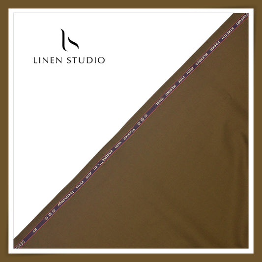 100% Wrinkle Free PW Suiting by Georgia Gullini Italy - Clay Brown (Last few mtrs) (NEW)
