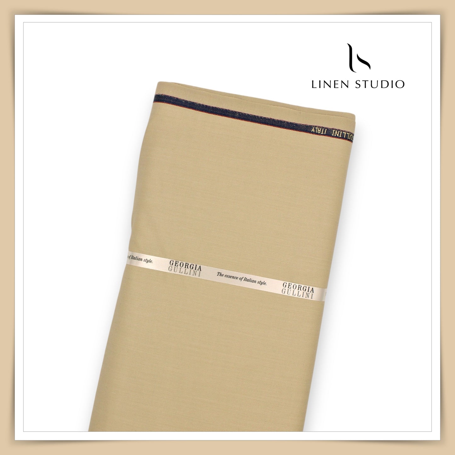 100% Wrinkle Free PW Suiting by Georgia Gullini Italy - Summer Brown