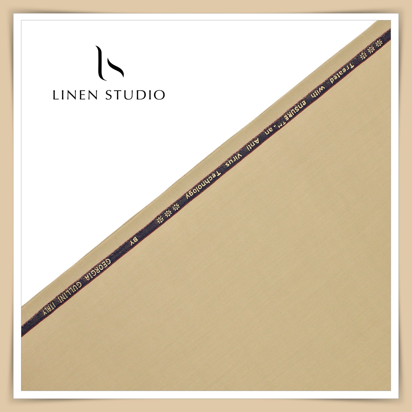 100% Wrinkle Free PW Suiting by Georgia Gullini Italy - Summer Brown