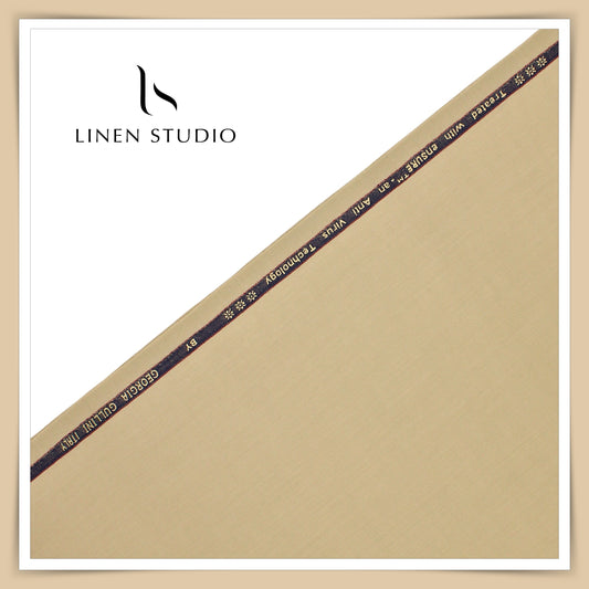 100% Wrinkle Free PW Suiting by Georgia Gullini Italy - Summer Brown