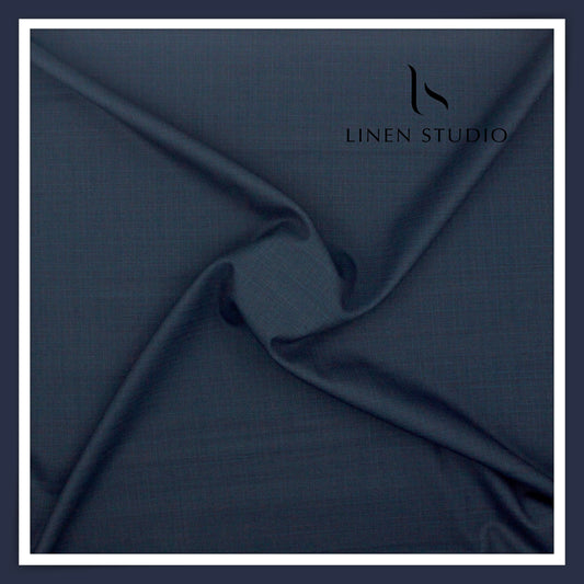 100% Wrinkle Free PW Suiting by Georgia Gullini Italy - Space Blue Grey (NEW)