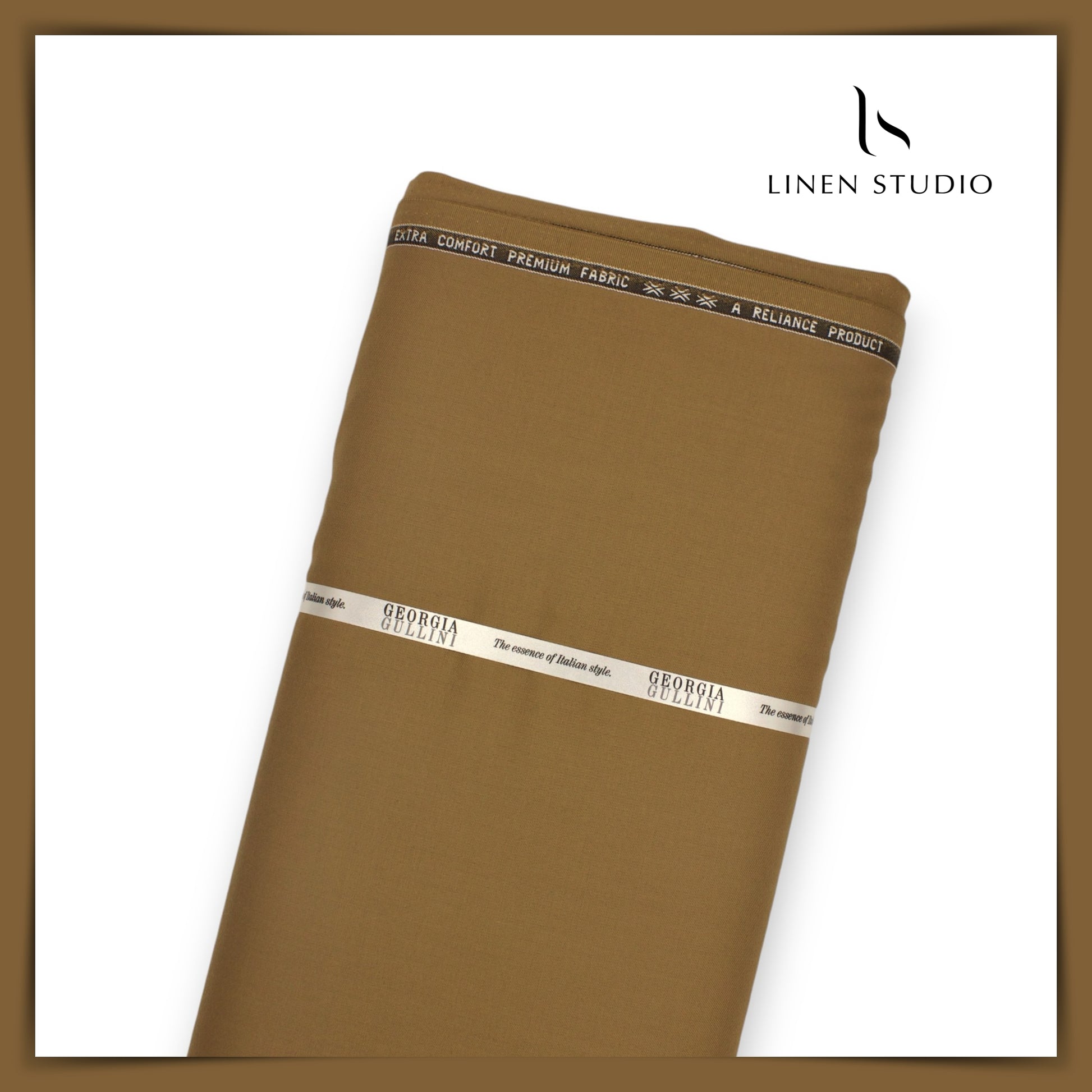 Wrinkle Free Vogue TR by Georgia Gullini Italy - Khaki - Linen Studio