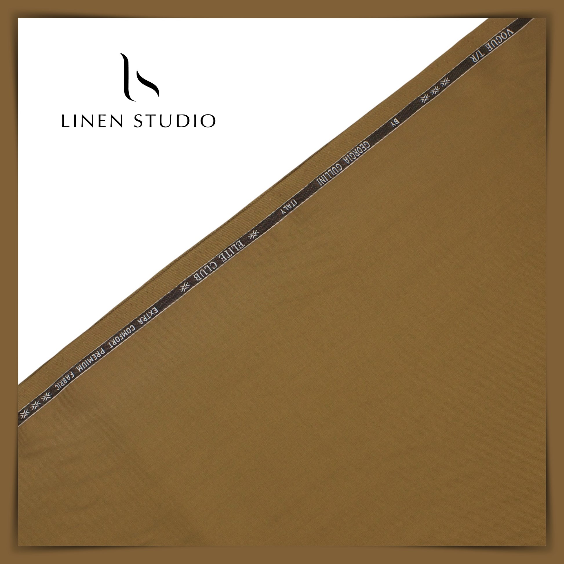 Wrinkle Free Vogue TR by Georgia Gullini Italy - Khaki - Linen Studio