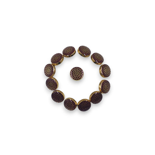 Textured Maroon Enamel Designer Metal Buttons - MAROON