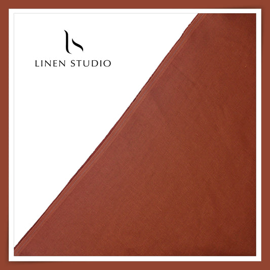 Linen Club 40 Lea Pure Linen Suiting W/O SEL - Burnt Nutmeg (30% SALE) (NEW)