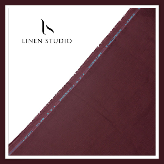 70 Lea Plain Colour Shirting by Linen Club - Dark Sienna (NEW) (Limited Stock)