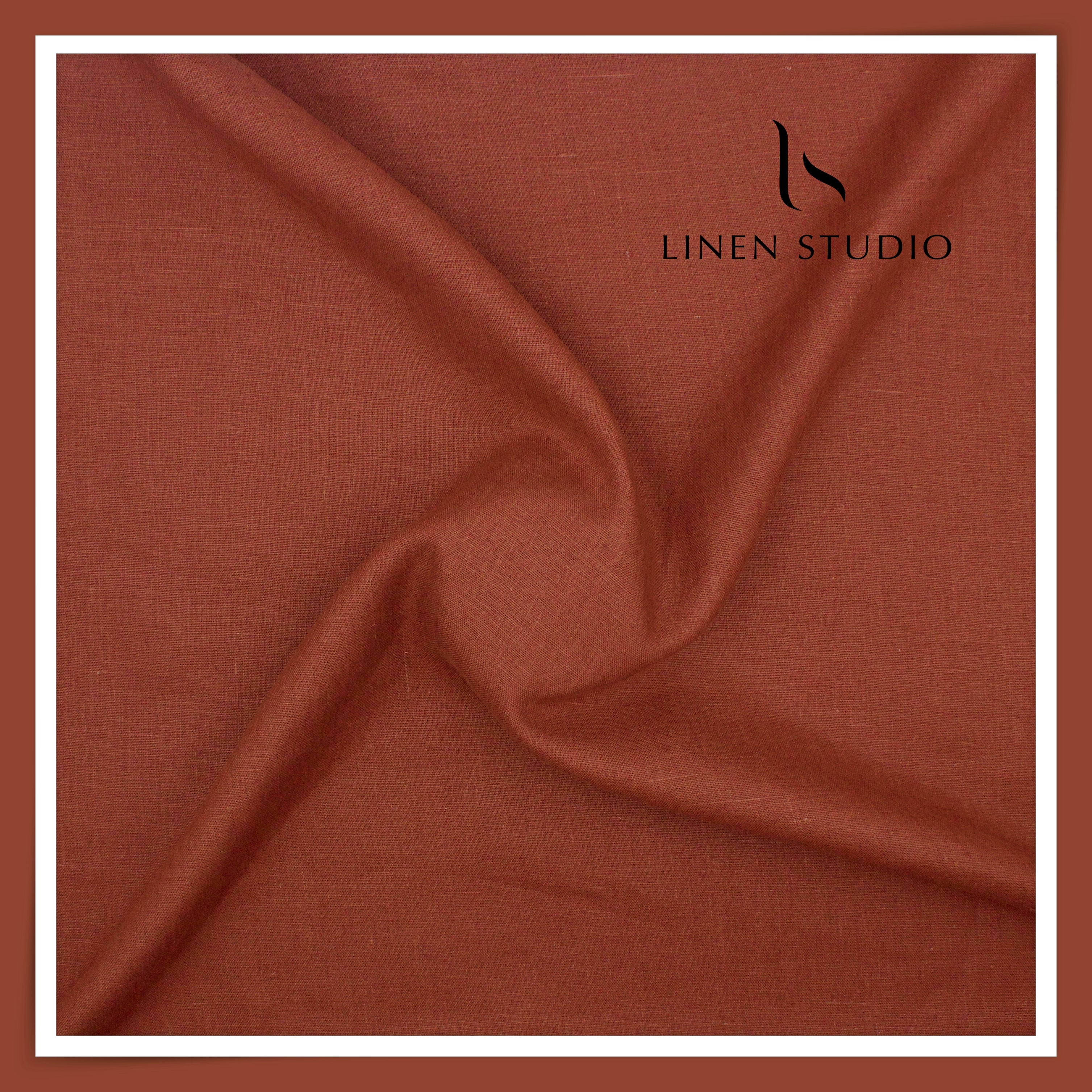Linen Club 40 Lea Pure Linen Suiting W/O SEL - Burnt Nutmeg (30% SALE ...