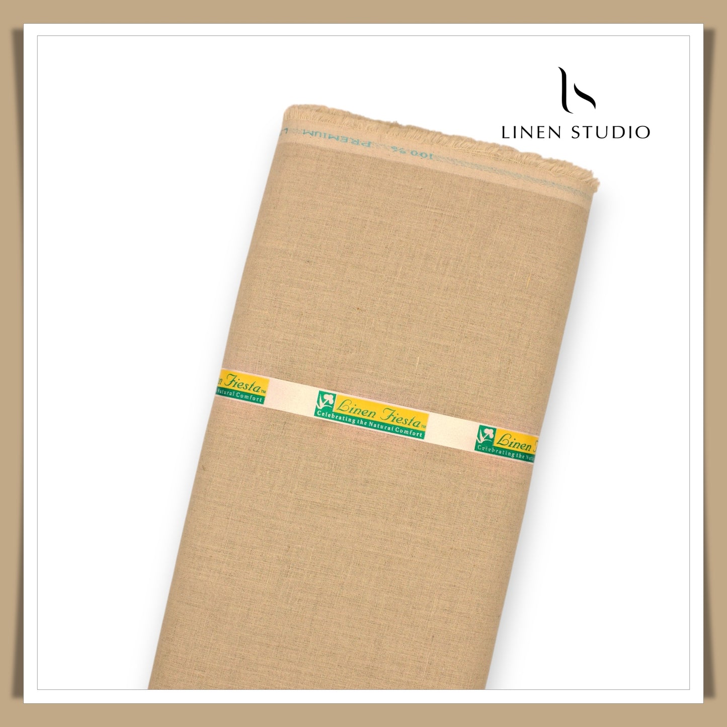 Premium Linen Suiting 40 Lea - Sand Colour - Linen Studio
